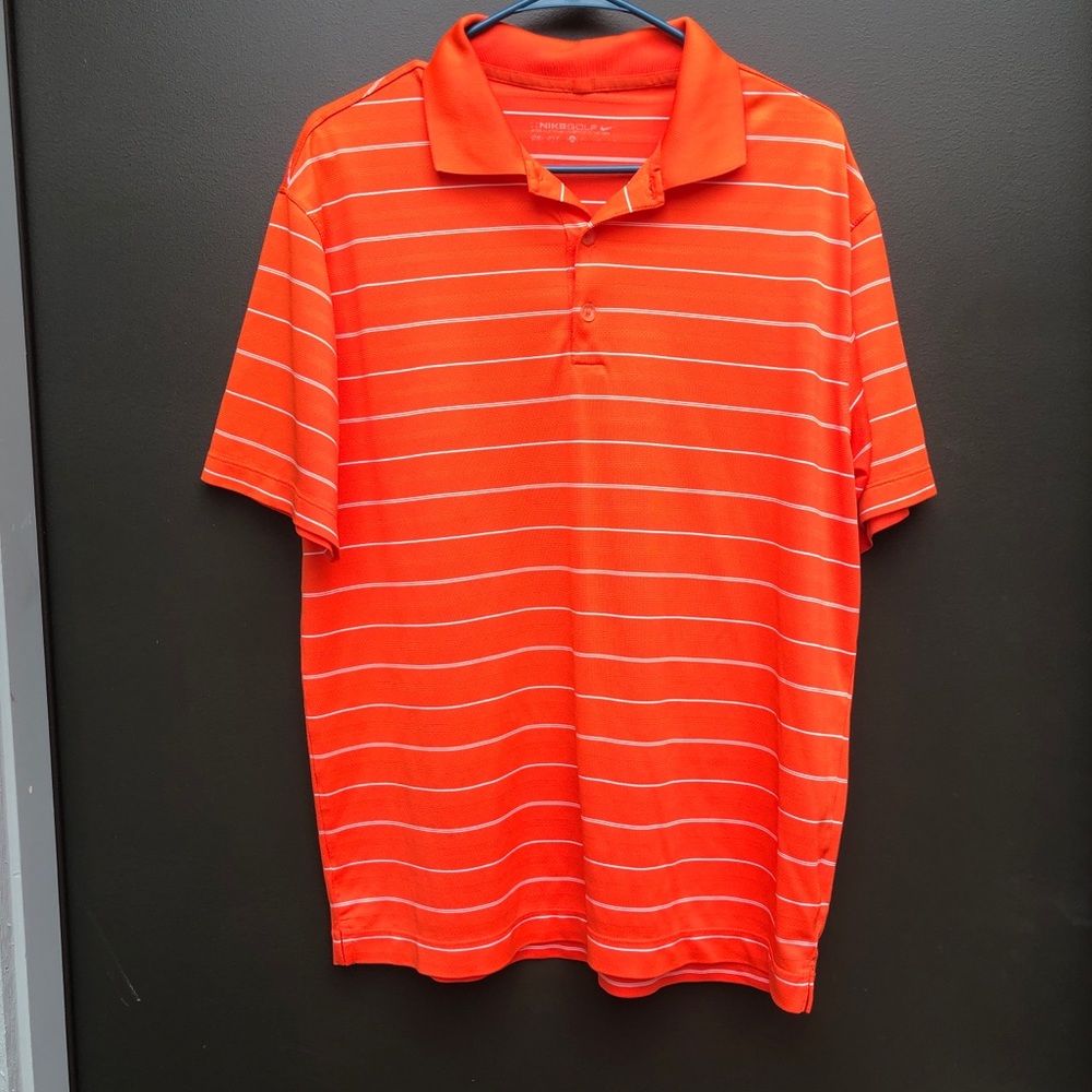 Large Orange Nike Golf Polo